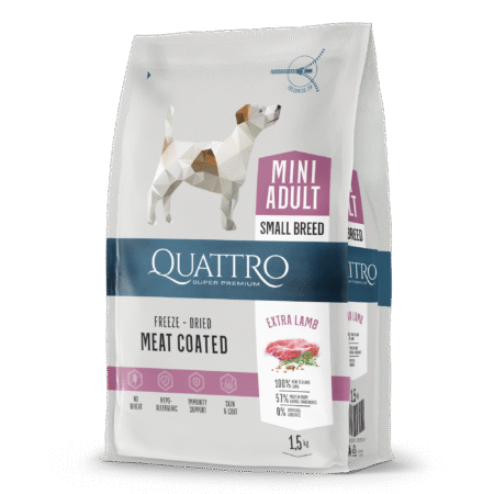 Quattro Mini Lamb su ėriena sausas mažų veislių šunų pašaras, 1,5kg