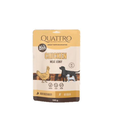 Quattro Jerky Chicken Fillets maisto papildas suaugusiems šunims, 130g