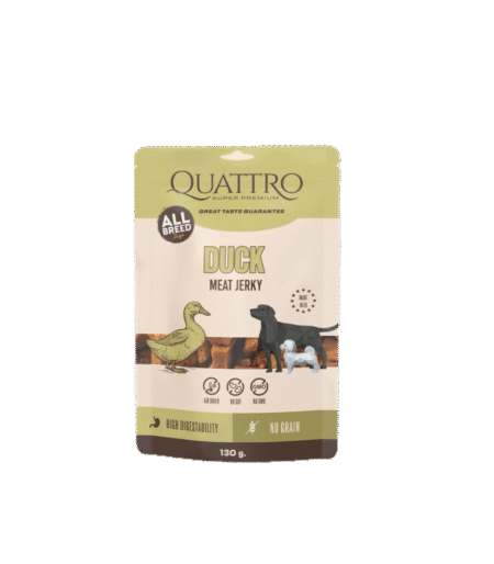 Quattro Jerky Duck Protein Bar maisto papildas suaugusiems šunims, 130g