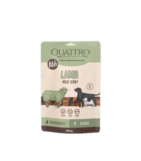 Quattro Jerky Lamb Protein Bar maisto papildas suaugusiems šunims, 130g